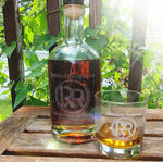 Resolute Reserve Bourbon Bottle and Whiskey Glasses Set